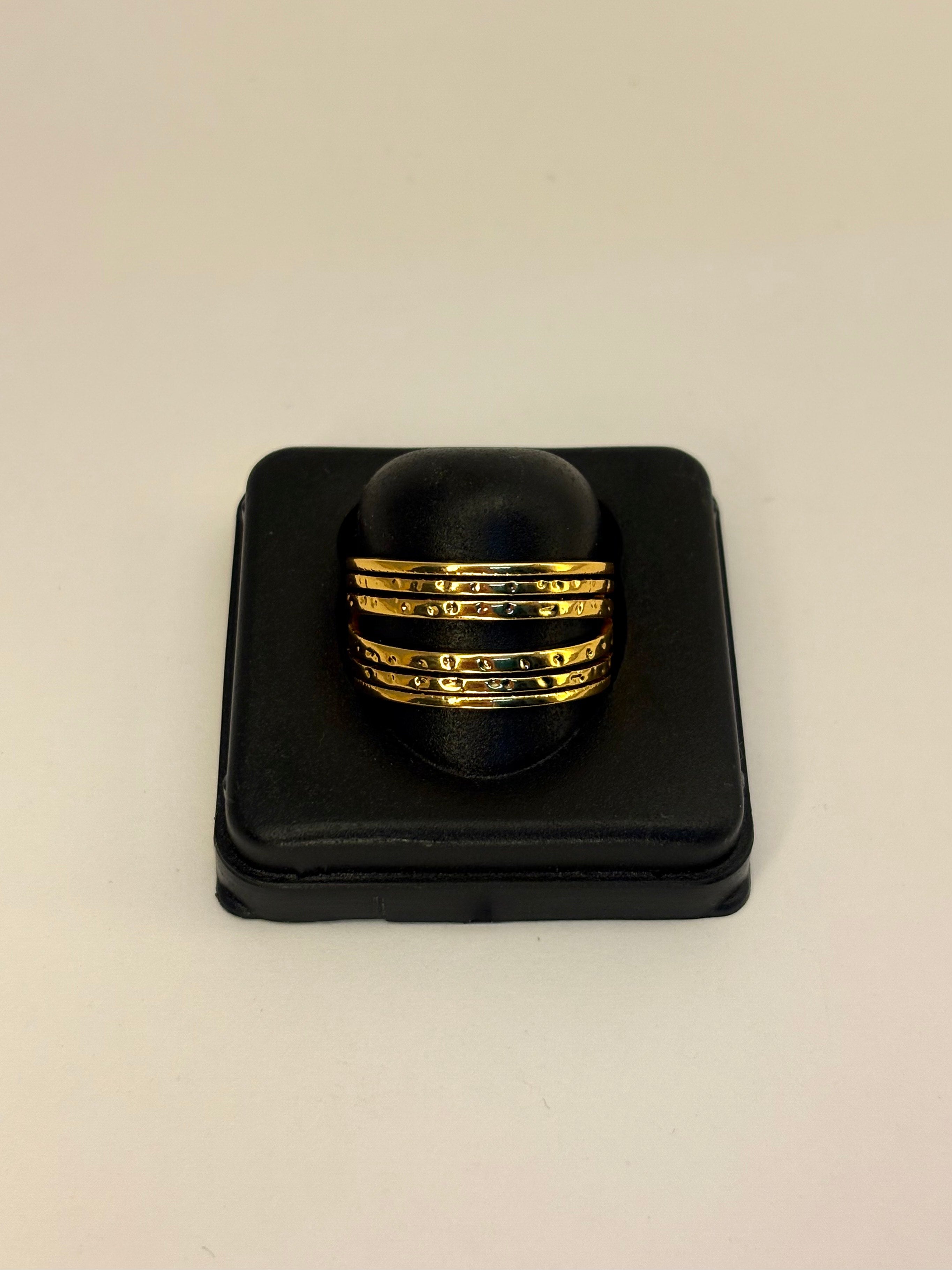 Gold Plated Anti Tarnish Double Band Ring